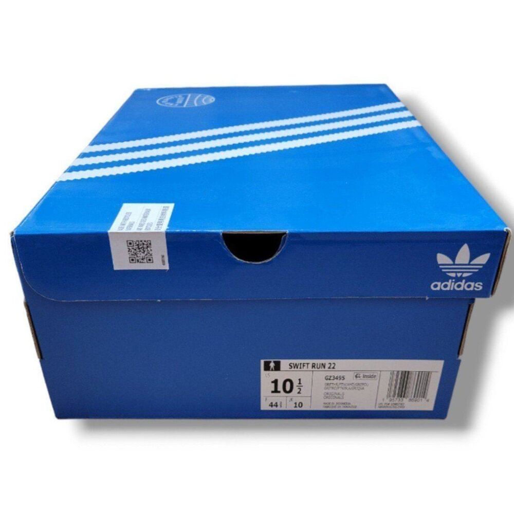 Adidas Shoes Size 10.5 Men's Adidas Swift Run 22 Gray W/ White GZ3495 New In Box - Picture 9 of 10